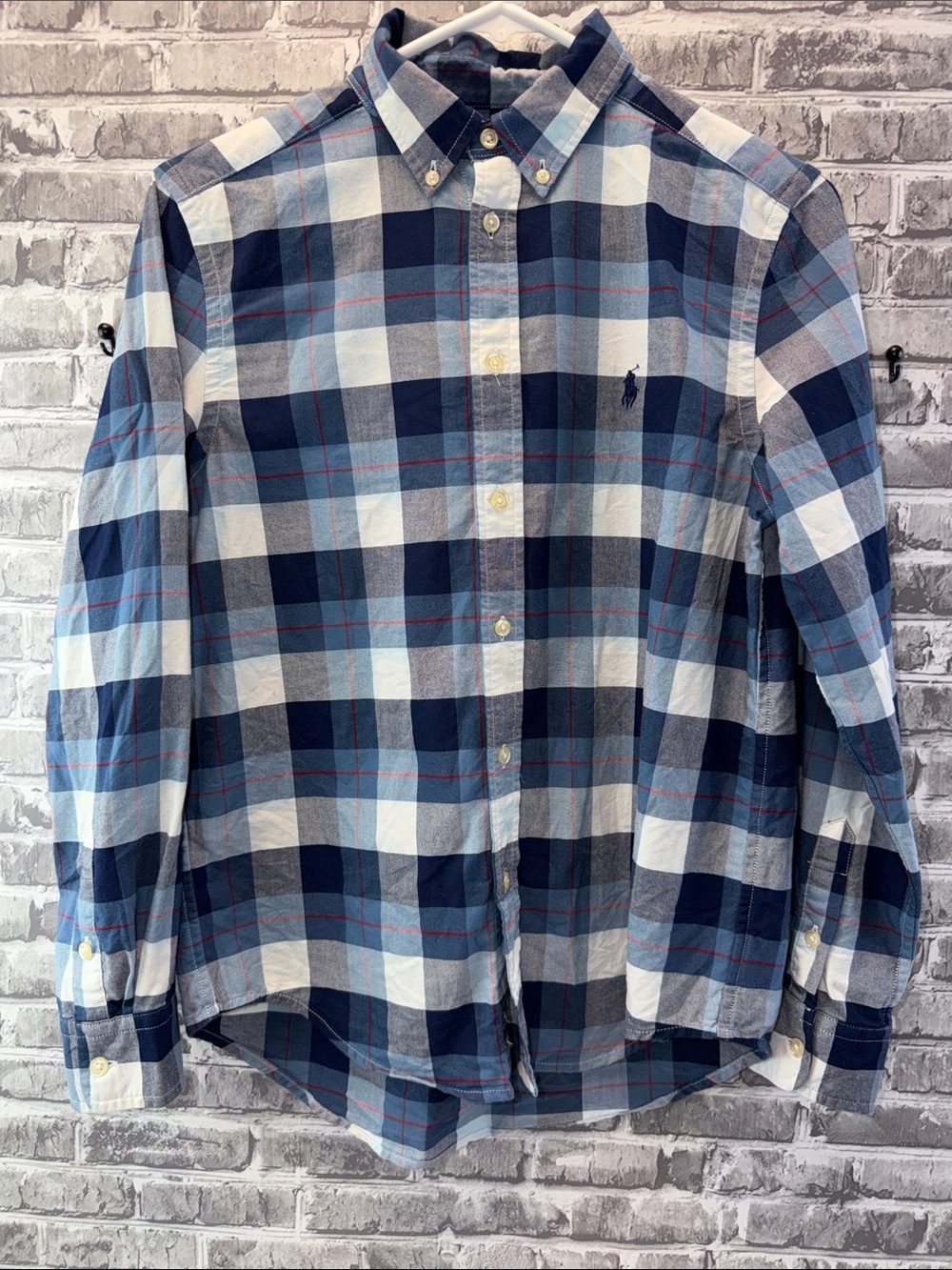 Ralph Lauren Blue Plaid Button-Down Shirt